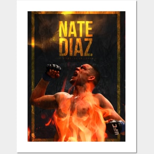 Nate Diaz Gold Posters and Art